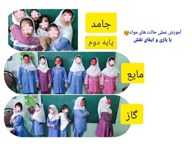 آموزش عملی حالت های مواد با بازی