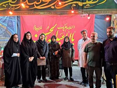 ارایه خدمات سلامت در موکب سلامت رهروان ولایت در محل گردهمایی های شبانه مردم کازرون