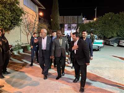 حضور سفیر ساحل عاج در سالن کشتی و زورخانه مولای متقیان کازرون