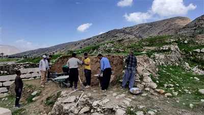  آغاز عملیات بسیار مهم کاوش باستان شناسی در پر ابهام ترین اثر معماری مجموعه (بنای منسوب به کاخ والری